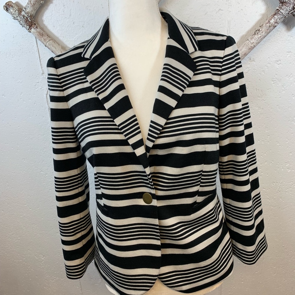 The Limited Black and  white striped blazer
